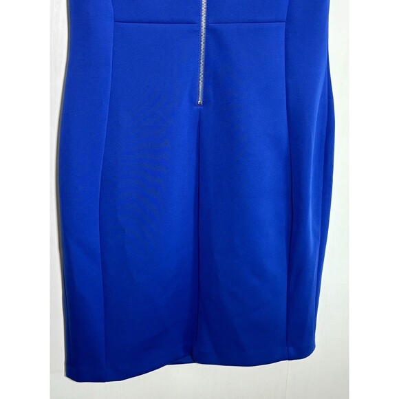 Calvin Klein Sheath Dress Womens 16W Blue Scuba Crepe Princess Seam Sleeveless - Picture 13 of 15